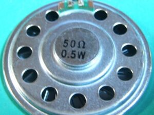 Динамик 0,5вт 50ом диаметром 57мм металл YD57-01M (высота 9,5мм)