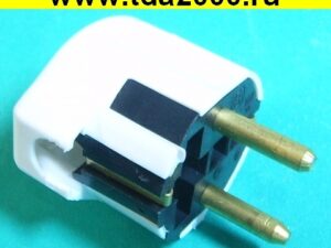 Разъём 220в сетевая ЕВРО угловая 16А (В16-001 без трубки) Вилка