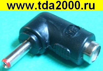 Разъём штырьковый 3,5х1,3 штекер - гнездо 5,5х2,5 угловой