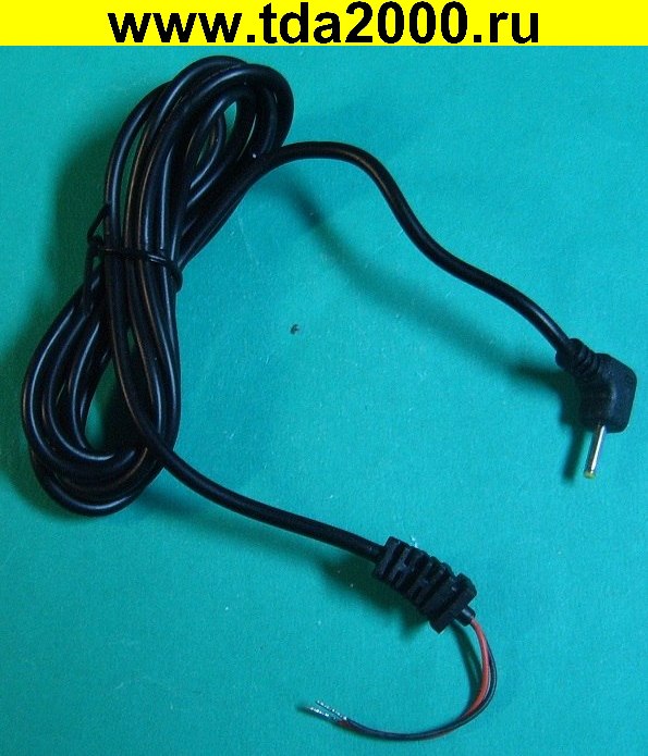 Разъём штырьковый 2,5х0,7 штекер угловой с кабелем 1,4м