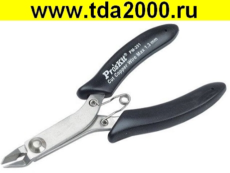 Кусачки PM-251 ProsKit прецизионные (медь до 1.3мм, 122мм, пружина)