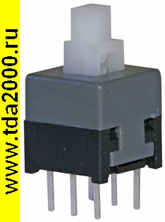 Кнопка Кн06 8.5x8.5x14 с фиксацией PB22E09 тактовая