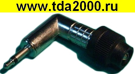 Разъём Аудио 3,5 моно штекер на кабель угловой металл