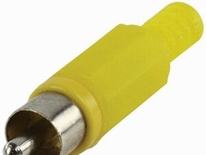 Разъём RCA штекер пластмасса желтый
