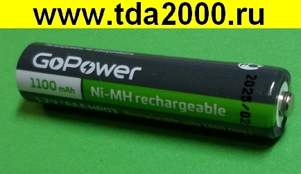 Аккумулятор (AAA) 1,2в 1100мАч HR03 GoPower