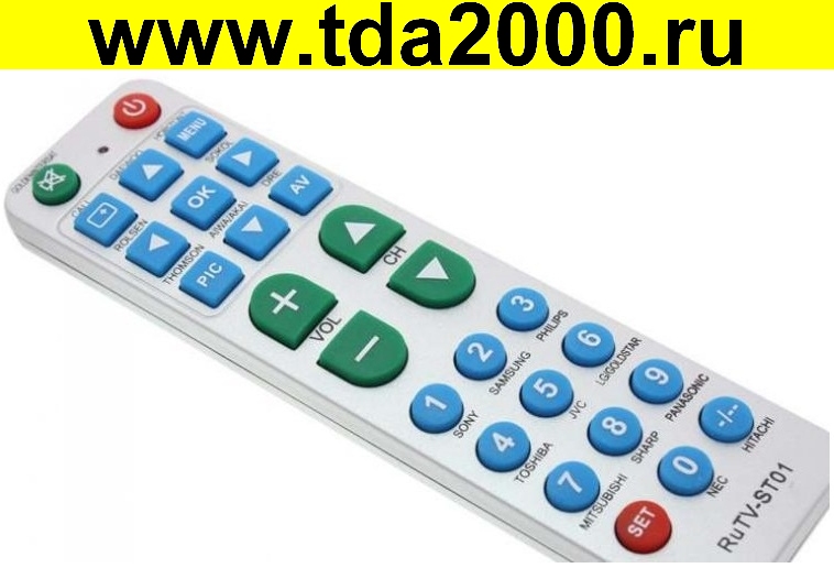 Пульт Rutv-st01 для различных марок TV+ LED+HD универсальный