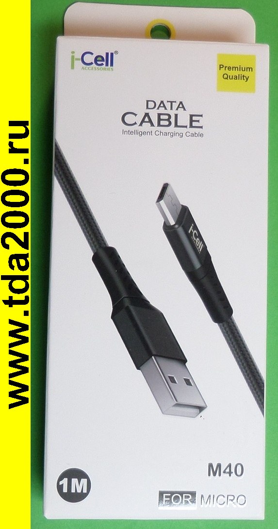 USB штекер дата кабель~USB-микро штекер шнур 1м