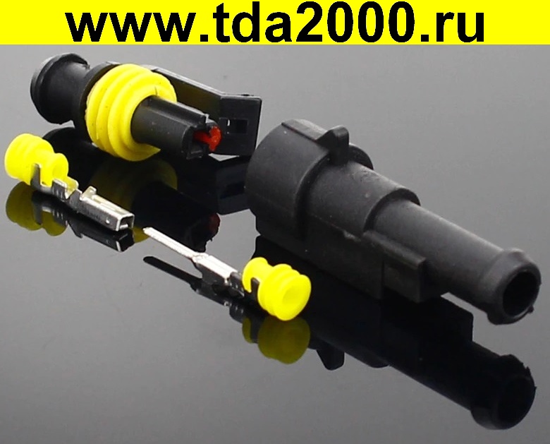 Разъём Комплект (шт.+гн.) авто влагозащ. 1выв. (7021-1.5)