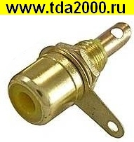 Разъём RCA гнездо на корпус gold желтый 7-0234Y GOLD / RS-115G