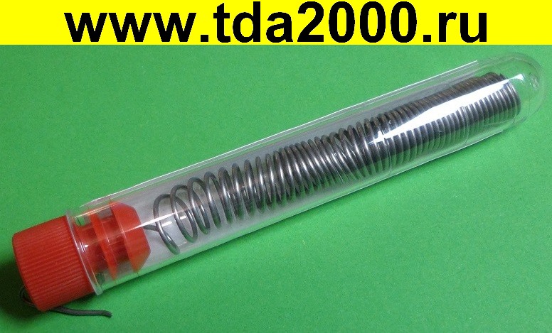 Припой 1,0мм 10г Sn63/Pb37 с Флюсом (колба) ПОС61