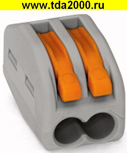 Разъём Клеммник Зажимной 2 провода СК412 (Ваго WAGO аналог)