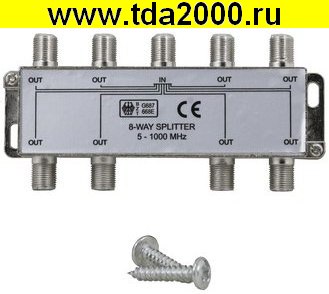 Антенный разветвитель 1-8 RSTV812F (сплиттер делитель на 8 телевизоров)