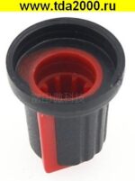 Ручка для резистора WH148 красная с накаткой — изображение 4