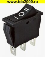 Клавишный 31х14 3pin 3позиции черный 12VDC выключатель рокерный (Переключатель коромысловый)