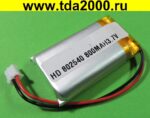 Аккумулятор 3,7в 800мАч Li-Pol 802540 с разъемом