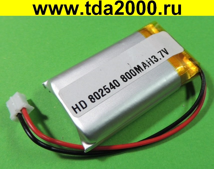 ft049639.jpg Аккумулятор 3,7в 800мАч Li-Pol 802540 с разъемом — изображение 1