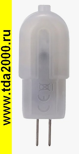 4вт Лампа G4 DC12V 4вт 3000k (Теплый белый) матовая, пластик LBT