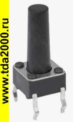 Кнопка Кн01 4pin 6х6х20,5 шток 16,7мм (SWT-6,kft02) тактовая