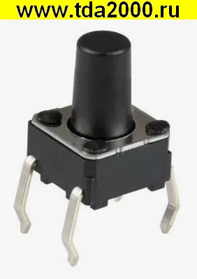 ft049869.jpg Кнопка Кн01 4pin 6х6х10 шток 6,2мм (SWT-6,kft02) тактовая — изображение 1