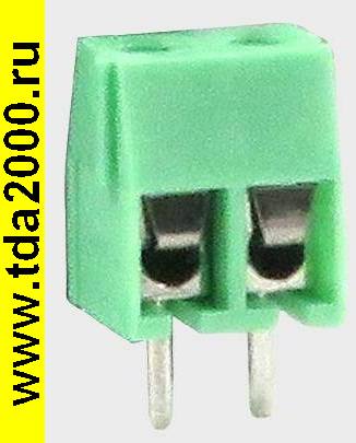 ft050015.jpg Разъём Клеммник 2pin шаг 3,5мм KF350-2P терминальный блок (колодка на плату для провода под винт) — изображение 1