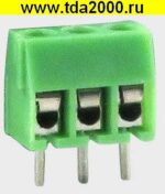 Клеммник на плату Разъём Клеммник 3pin шаг 3,5мм KF350-3P терминальный блок  (колодка на плату для провода под винт)