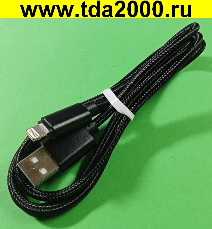 ft050043.jpg USB штекер~iPhone штекер шнур 1 м 2,4А ( iPhone , Apple) Lightning, цвет черный — изображение 1