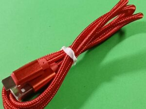 USB штекер~Type-C штекер шнур 1м 2,4А цвет красный