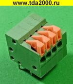 Клеммник на плату Разъём Клеммник 4pin шаг 2,54мм KF141-2x4P терминальный блок  (колодка на плату для провода под винт)