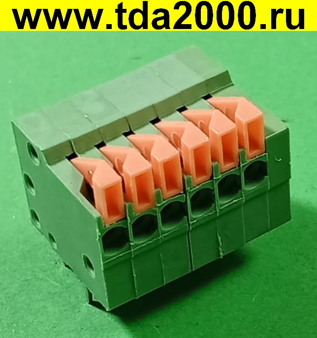 ft050094.jpg Разъём Клеммник 6pin шаг 2,54мм KF141-2x6P терминальный блок (колодка на плату для провода под винт) — изображение 1