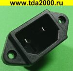 Разъём 220в SCZ гнездо на корпус 2 pin