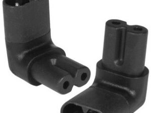 220в 2pin Штекер-гнездо угловое Переходник питания AC-043