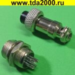 Разъём цилиндрические малогабаритный Разъём Цилиндрический малогабаритный GX12 M-4 штекер+гнездо — изображение 2