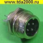 Разъём цилиндрические малогабаритный Разъём Цилиндрический малогабаритный GX12 M-4 штекер+гнездо — изображение 4