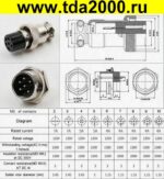 Разъём цилиндрические малогабаритный Разъём Цилиндрический малогабаритный GX16 16M-2 штекер+гнездо — изображение 5
