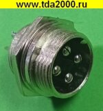 Разъём цилиндрические малогабаритный Разъём Цилиндрический малогабаритный GX16 16M-4 штекер+гнездо — изображение 4