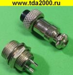 Разъём цилиндрические малогабаритный Разъём Цилиндрический малогабаритный GX12 M-2 штекер+гнездо — изображение 2