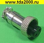 Разъём цилиндрические малогабаритный Разъём Цилиндрический малогабаритный GX12 M-2 штекер+гнездо — изображение 3