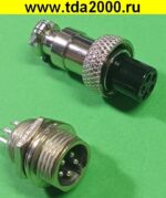 Разъём цилиндрические малогабаритный Разъём Цилиндрический малогабаритный GX12 M-5 штекер+гнездо