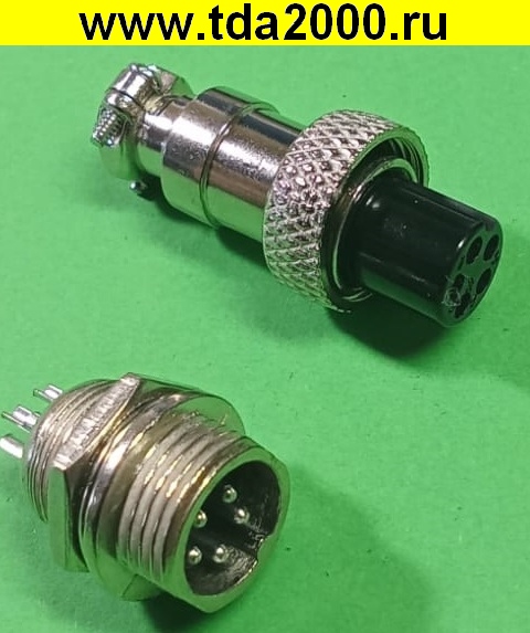 ft050595.jpg Разъём цилиндрические малогабаритный Разъём Цилиндрический малогабаритный GX12 M-5 штекер+гнездо — изображение 1