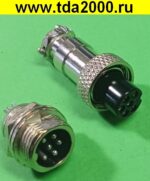 Разъём цилиндрические малогабаритный Разъём Цилиндрический малогабаритный GX12 M-6 штекер+гнездо