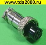 Разъём цилиндрические малогабаритный Разъём Цилиндрический малогабаритный GX12 M-6 штекер+гнездо — изображение 3