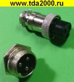 Разъём цилиндрические малогабаритный Разъём Цилиндрический малогабаритный GX16 16M-3 штекер+гнездо