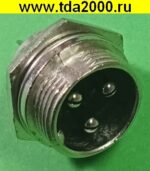 Разъём цилиндрические малогабаритный Разъём Цилиндрический малогабаритный GX16 16M-3 штекер+гнездо — изображение 4