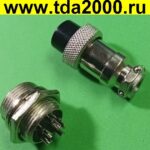 Разъём цилиндрические малогабаритный Разъём Цилиндрический малогабаритный GX16 16M-5 штекер+гнездо — изображение 2