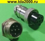 Разъём цилиндрические малогабаритный Разъём Цилиндрический малогабаритный GX16 16M-6 штекер+гнездо