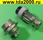 Разъём цилиндрические малогабаритный Разъём Цилиндрический малогабаритный GX16 16M-6 штекер+гнездо — изображение 2