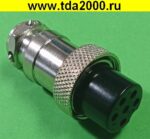 Разъём цилиндрические малогабаритный Разъём Цилиндрический малогабаритный GX16 16M-6 штекер+гнездо — изображение 3