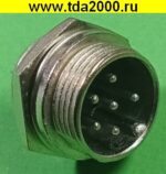 Разъём цилиндрические малогабаритный Разъём Цилиндрический малогабаритный GX16 16M-6 штекер+гнездо — изображение 4