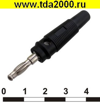 Ft018230.jpg Разъём Банан 10-0075 black вилка — изображение 1