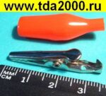 Зажим крокодил 35мм красный — изображение 2